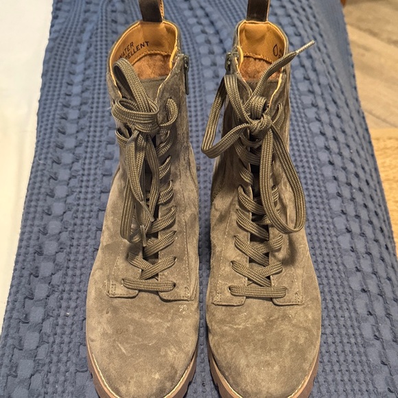 Olive Suede Women's Vionic Lani Boots - Picture 1 of 5